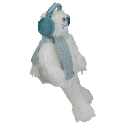 Plush Sitting Yeti with Earmuffs Christmas Figure - 18