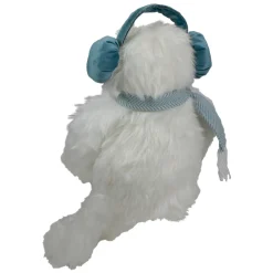 Plush Sitting Yeti with Earmuffs Christmas Figure - 18
