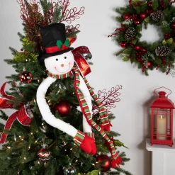 Plush Snowman Hugging Christmas Tree Topper - 45