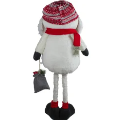 Plush Snowman with a Bag of Present and Telescopic Legs Christmas Figure - 33
