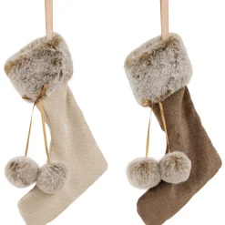 Plush Stockings Christmas Ornaments - 7.5