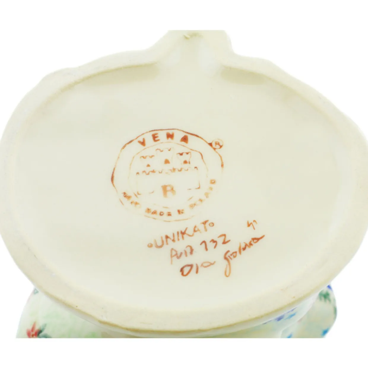 Polmedia Polish Pottery Santa Shaped Jar 9" Holiday Cheer