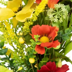 Poppy and Eucalyptus Spring Wreath - 26