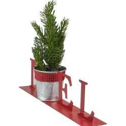 Potted Faux Pine in Metal 