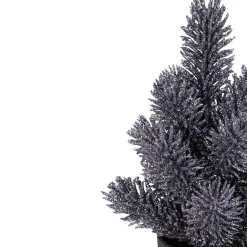 Potted Metallic Glitter Artificial Mini Pine Christmas Tree - 8.5" - Unlit
