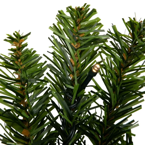 Pre-Lit Battery Operated Canadian Pine Christmas Wreath - 24" - Clear LED Lights