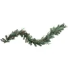 Pre-Lit Battery Operated Decorated Mixed Pine Christmas Garland - 6' x 9" - LED Cool White Lights