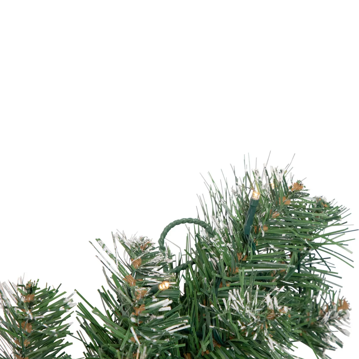 Pre-Lit Battery Operated Pine Cone Artificial Christmas Garland - 6' x 9" - Cool White LED Lights
