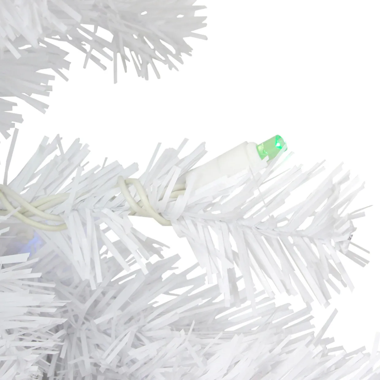 Pre-Lit Battery Operated Snow White Christmas Wreath - 30" - Multicolor LED Lights