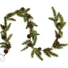Pre-Lit B/O Pinecone and Pine Christmas Garland - 4.75' - Warm White Lights