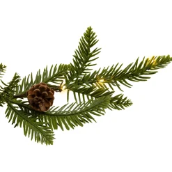 Pre-Lit B/O Pinecone and Pine Christmas Garland - 4.75' - Warm White Lights