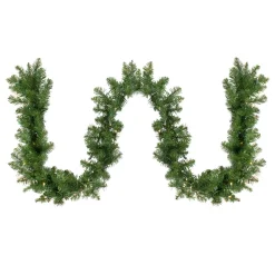 Pre-Lit Buffalo Fir Christmas Commercial Garland - 50' x 8" - Warm White LED Lights