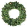 Pre-Lit Canadian Pine Artificial Christmas Wreath - 24" - Multi Lights