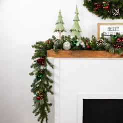 Pre-Lit Canadian Pine Artificial Christmas Garland - 9' x 12