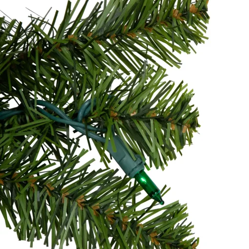 Pre-Lit Canadian Pine Artificial Christmas Wreath - 36" - Multi Lights