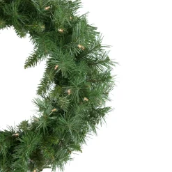 Pre-lit Chatham Pine Artificial Christmas Wreath, 24-Inch, Clear Lights