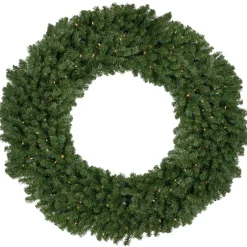 Pre-Lit Commercial Canadian Pine Artificial Christmas Wreath - 5' - Clear Lights