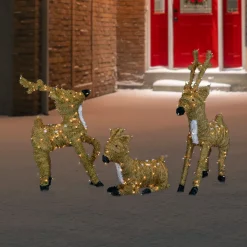 Pre-Lit Fawn Reindeer with Spots Outdoor Christmas Decoration - Brown