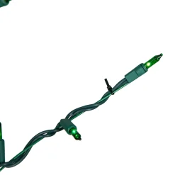 Pre-Lit Green Cascade Twig Tree Outdoor Christmas Decoration - 6' - Green Lights