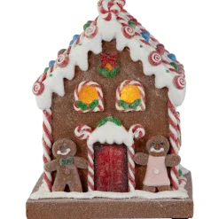 Pre-Lit LED Gingerbread Candy House Christmas Decoration - 7.5"