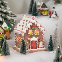 Pre-Lit LED Gingerbread Candy House Christmas Decoration - 7.5"