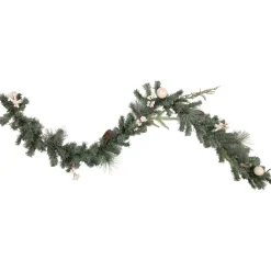 Pre-Lit LED Mixed Pine and Berries B/O Christmas Garland - 6' x 12" - Warm White Lights