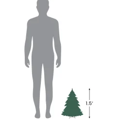 Pre-Lit Medium Artificial Christmas Tree - 18
