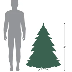 Pre-Lit Medium Iridescent Fiber Optic Artificial Christmas Tree - 4' - White - Blue LED Lights