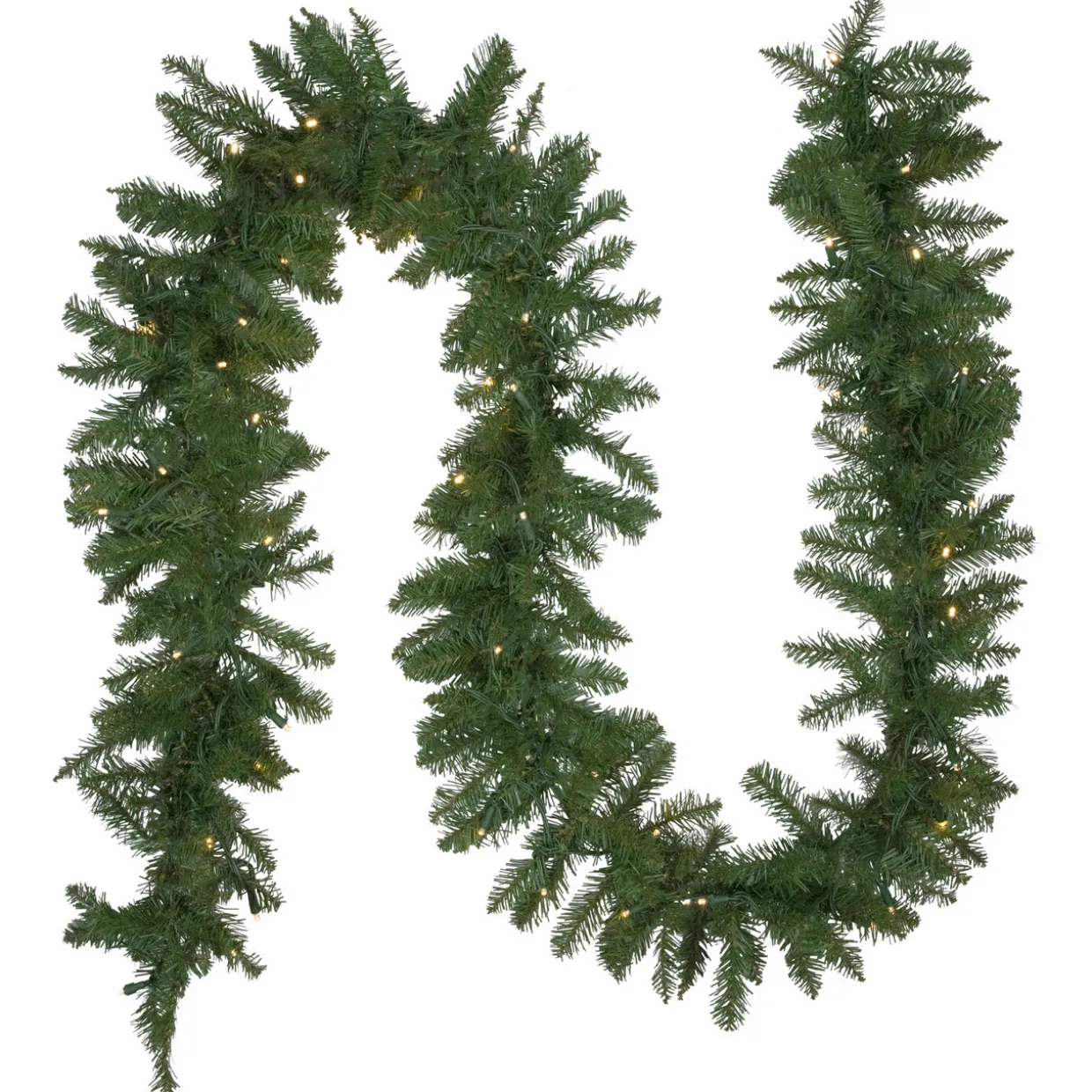 Pre-Lit Northern Pine Commercial Christmas Garland - 50' x 10" - Warm White LED Lights