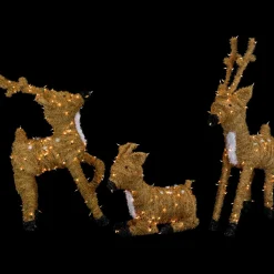 Pre-Lit Prancing Reindeer with Spots Outdoor Christmas Decoration - Brown