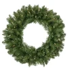 Pre-Lit Rockwood Pine Artificial Christmas Wreath - 24-Inch, Clear Lights