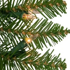 Pre-Lit Rockwood Pine Artificial Christmas Wreath, 48-Inch, Clear Lights