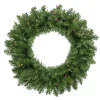 Pre-Lit Rockwood Pine Artificial Christmas Wreath, 24-Inch, Multi Lights