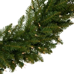 Pre-Lit Rockwood Pine Artificial Christmas Wreath, 36-Inch, Clear Lights