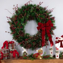 Pre-lit Royal Oregon Pine Artificial Christmas Wreath - 36