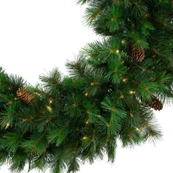 Pre-Lit Royal Oregon Pine Artificial Christmas Wreath - 48