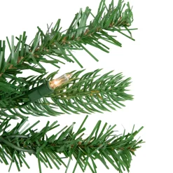 Pre-Lit Sierra Noble Fir Artificial Christmas Wreath, 30-Inch, Clear Lights