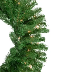 Pre-Lit Sierra Noble Fir Artificial Christmas Wreath, 30-Inch, Clear Lights