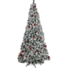 Pre-Lit Snowy Bristle Pine Artificial Christmas Tree - 7.5' - Warm White LED Lights