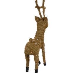 Pre-Lit Standing Reindeer with Spots Outdoor Christmas Decoration - Brown