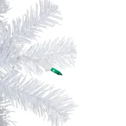 Pre-Lit Woodbury White Pine Artificial Christmas Wreath, 24-Inch, Green Lights