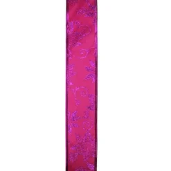Purple and Pink Shimmering Wired Christmas Craft Ribbon 2.5" x 10 Yards
