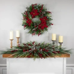 Real Touch™ Berries and Birch Twigs Artificial Pine Christmas Swag - 62