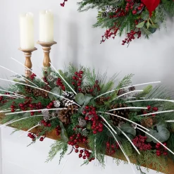 Real Touch™ Berries and Birch Twigs Artificial Pine Christmas Swag - 62