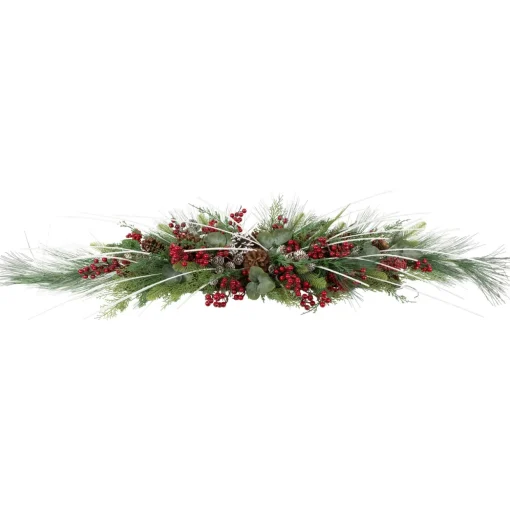 Real Touch™ Berries and Birch Twigs Artificial Pine Christmas Swag - 62" - Unlit