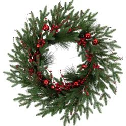 Real Touch™? Berries and Pine Artificial Christmas Wreath - 32" - Unlit