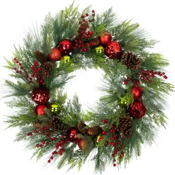Real Touch™ Berries, Pinecones and Ornaments Artificial Christmas Wreath - 36" - Unlit