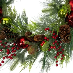 Real Touch™ Berries, Pinecones and Ornaments Artificial Christmas Wreath - 36