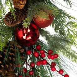 Real Touch™ Berries, Pinecones and Ornaments Artificial Christmas Wreath - 36
