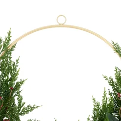 Real Touch™? Cypress and Pine with Berries Artificial Christmas Wreath - 28